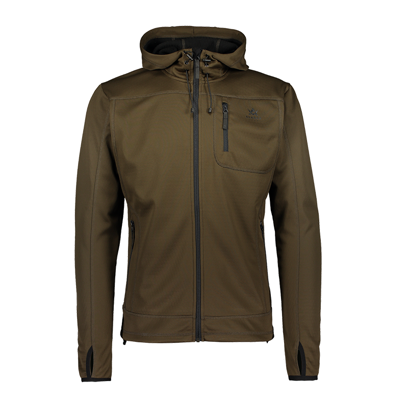 Sniper Men's Powerfleece Hoodie, Moss Brown