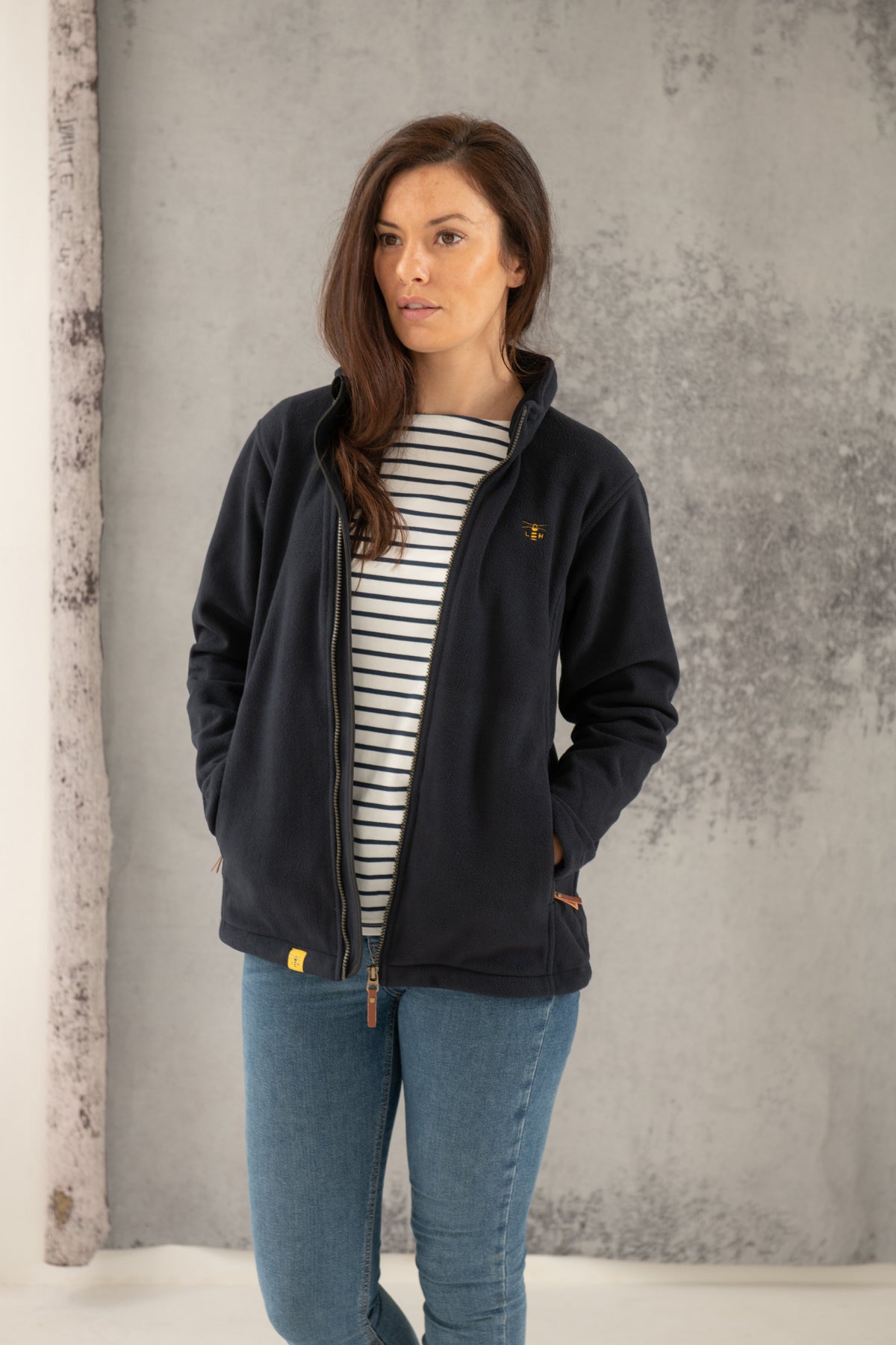 Ashby Ladies Waterproof Fleece - Dark Navy