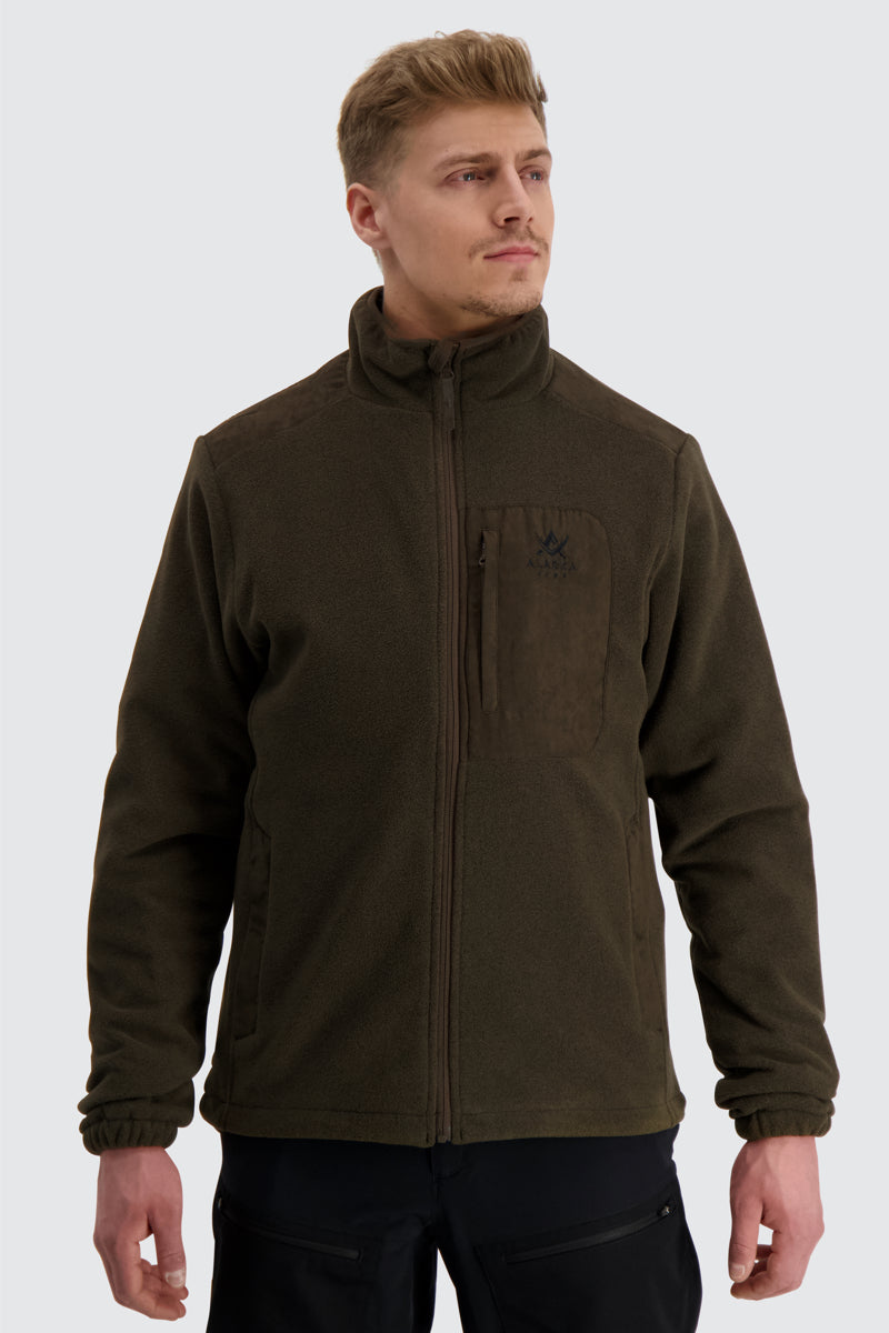 Dawson Men's Waterproof Fleece Jacket, Moss Brown Hunting Outdoor