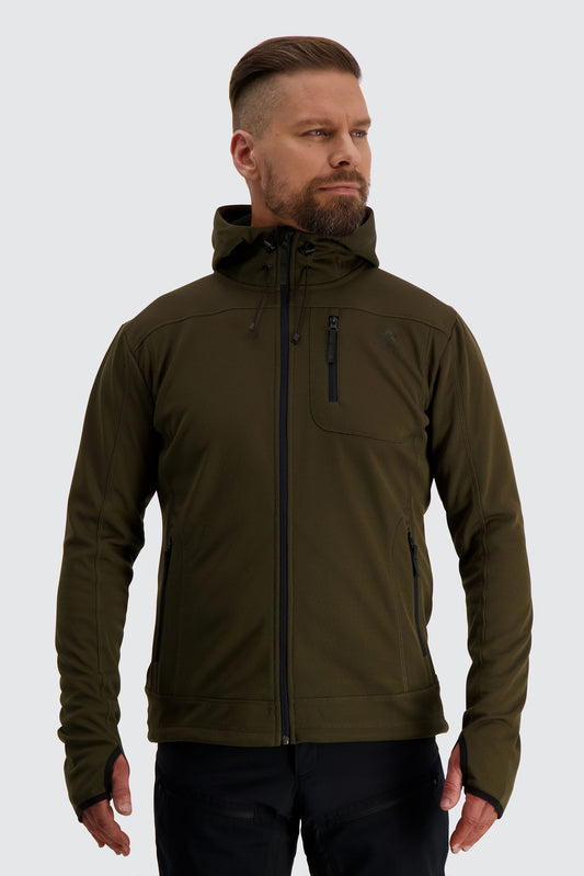 Sniper Men's Powerfleece Hoodie, Moss Brown