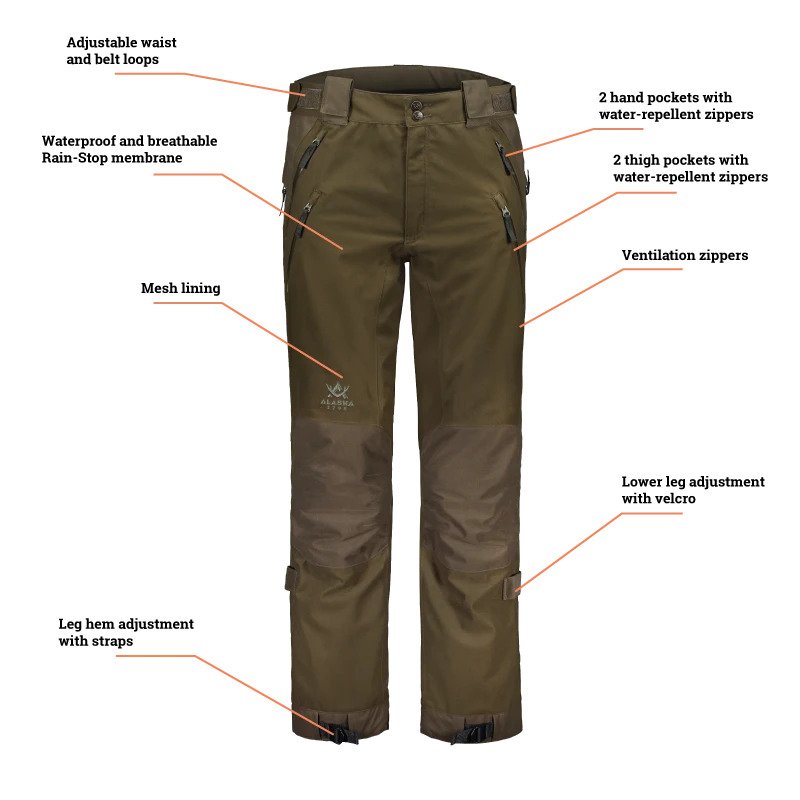 Alaska Superior II Men's Trousers, Moss Brown