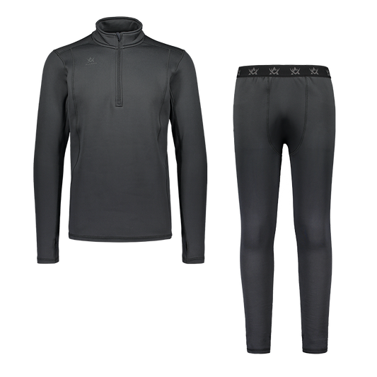 ThermoDry Men's Mid Layer Top + Bottom, Dark Grey (Comes in the box)